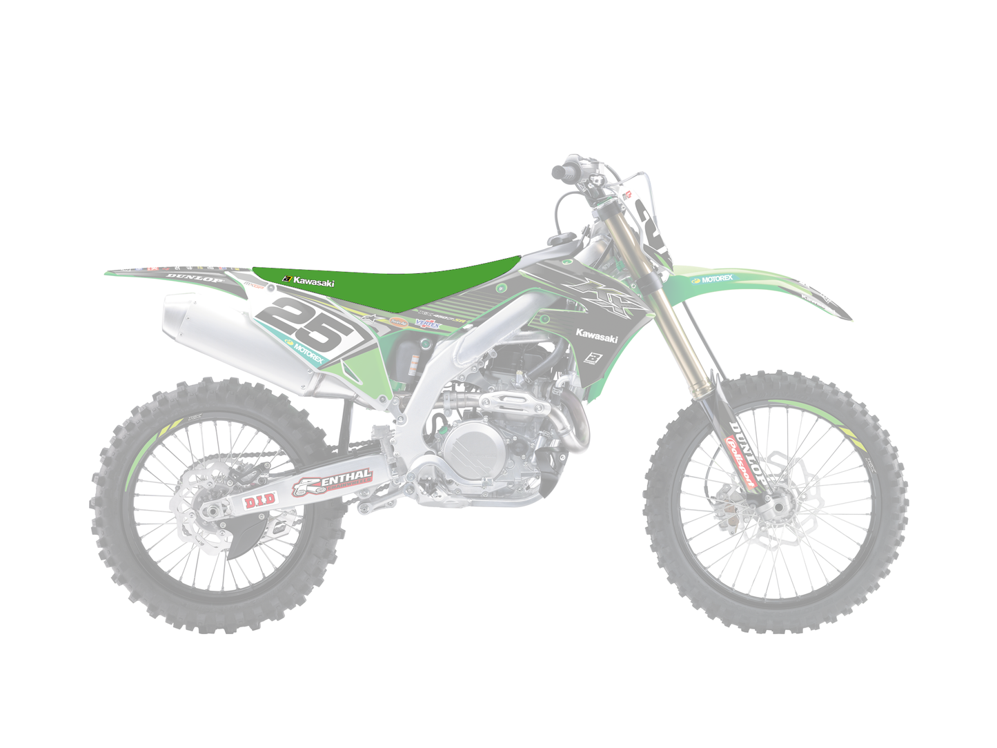 Blackbird Racing Coprisella Kawasaki KX 250 F 2021-2025 Verde