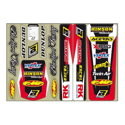 Blackbird Racing Adesivi vari Universale Rosso