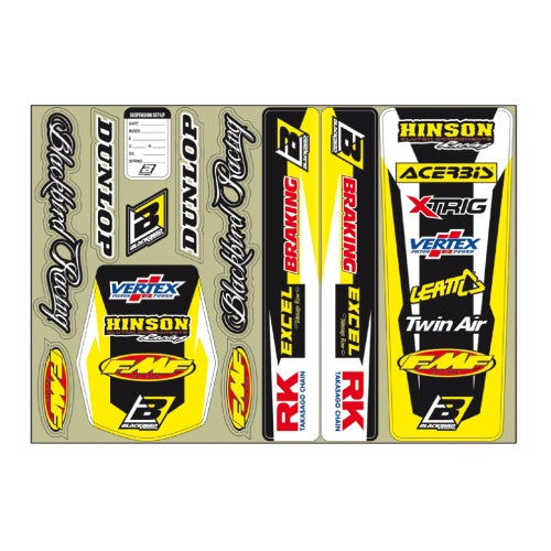 Blackbird Racing Adesivi vari Universale Giallo