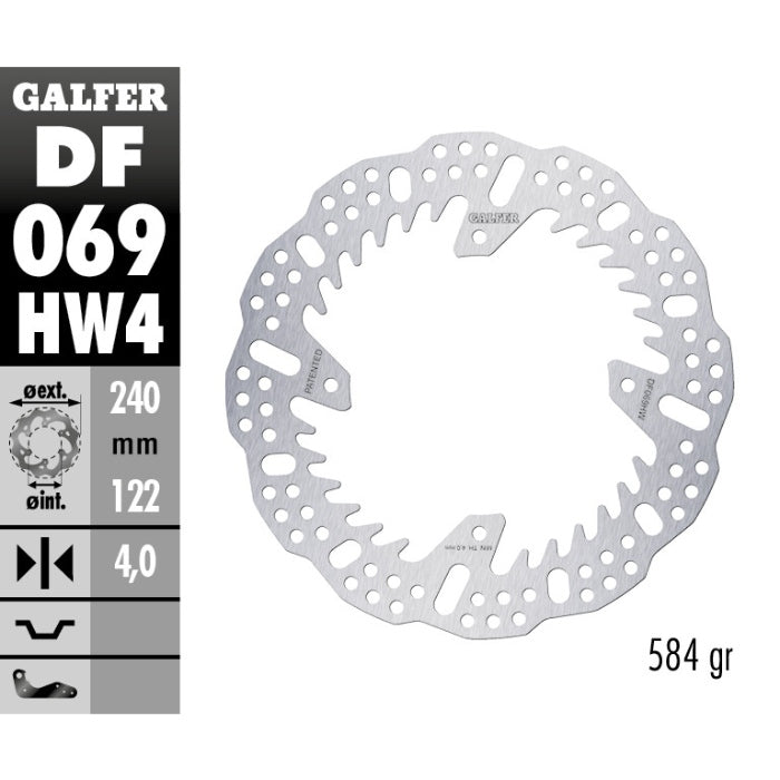 Galfer Dischi freno Shark Honda CR 250 2002-2007 4 mm posteriore