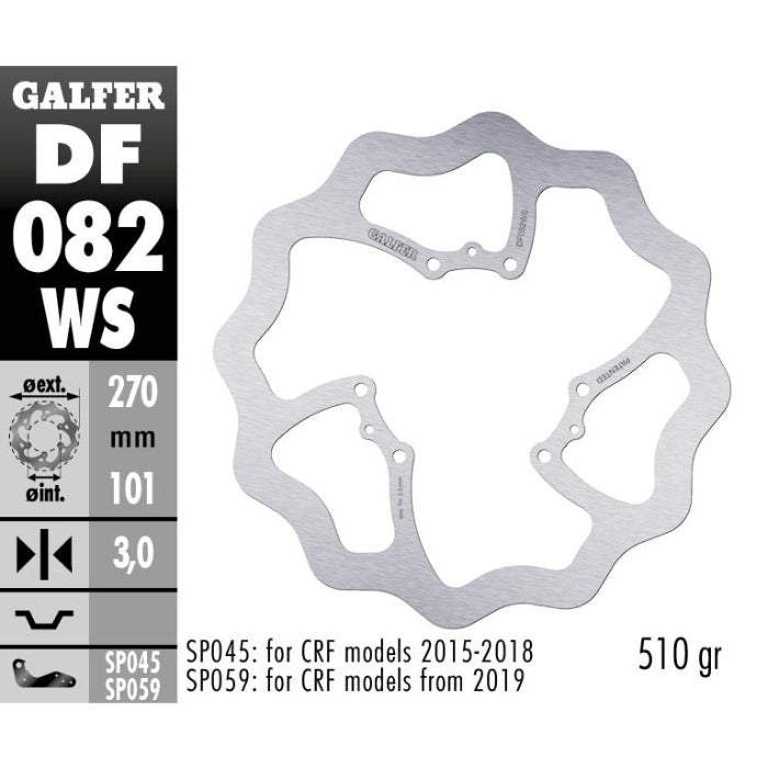 Galfer Dischi freno Wave Honda CR 125 1995-2007 anteriore