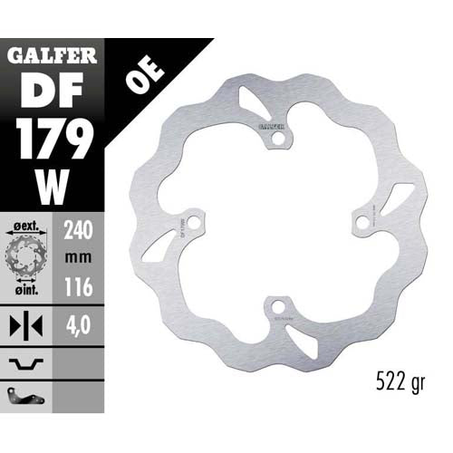 Galfer Dischi freno Wave Kawasaki KX 125 2003-2008 posteriore
