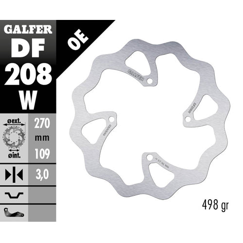 Galfer Dischi freno Wave Kawasaki KX 125 2006-2008 anteriore