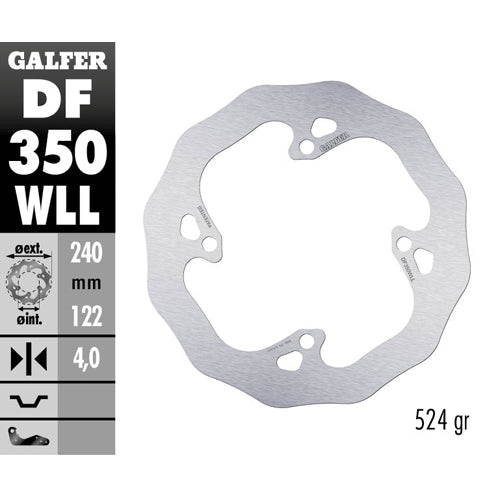 Galfer Dischi freno Wave Suzuki RMZ 250 2007-2025 posteriore