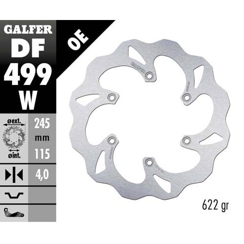 Galfer Dischi freno Wave Yamaha WR 250 F 2005-2018 posteriore