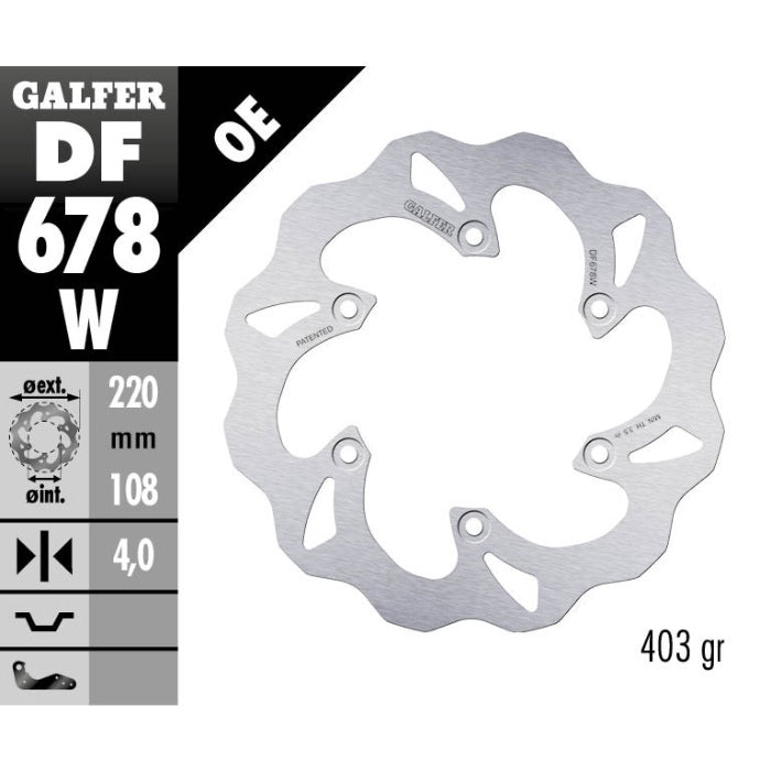 Galfer Dischi freno Wave GasGas 125 EC 1996-2015 posteriore