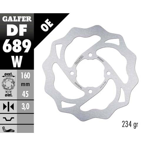 Galfer Dischi freno Wave GasGas 65 MC 2021-2022 posteriore