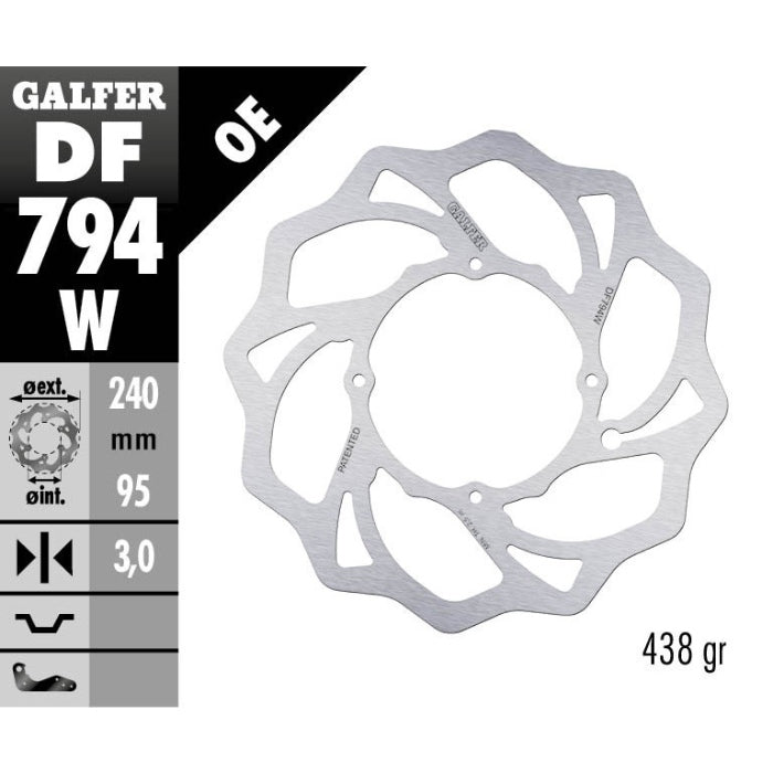 Galfer Dischi freno Wave GasGas 85 MC 2021-2025 anteriore