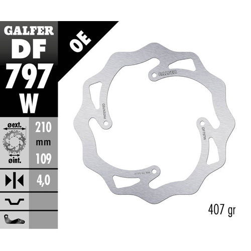 Galfer Dischi freno Wave Husqvarna 85 TC 2014-2020 posteriore
