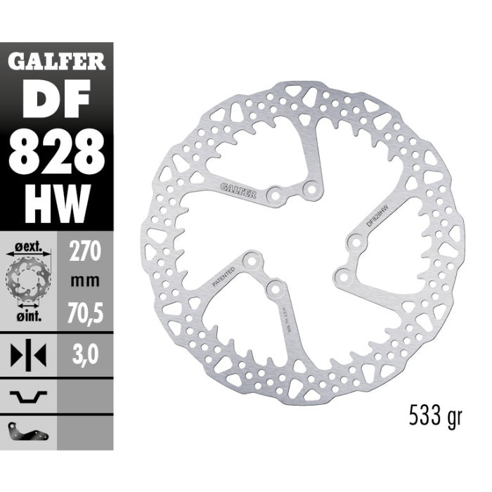 Galfer Dischi freno Shark TM EN/MX 125 2004-2025 anteriore