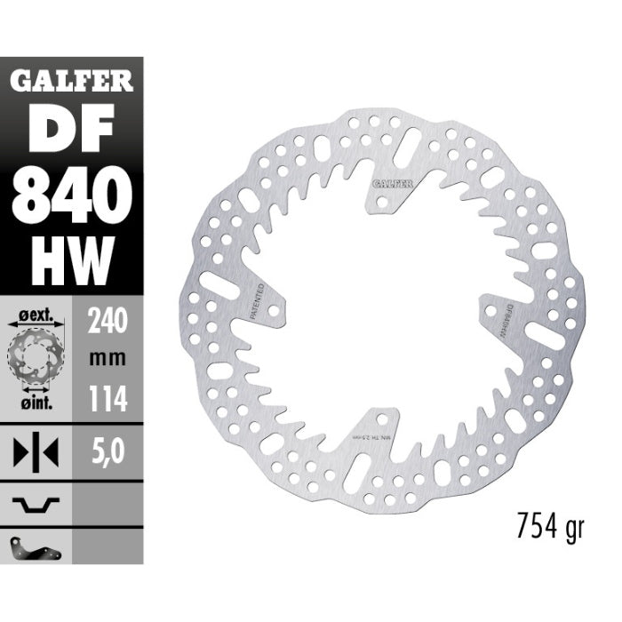 Galfer Dischi freno Shark TM EN/MX 250 2015-2025 5 mm posteriore