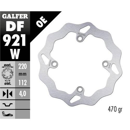 Galfer Dischi freno Wave Sherco 250 SE-R 2014-2025 posteriore