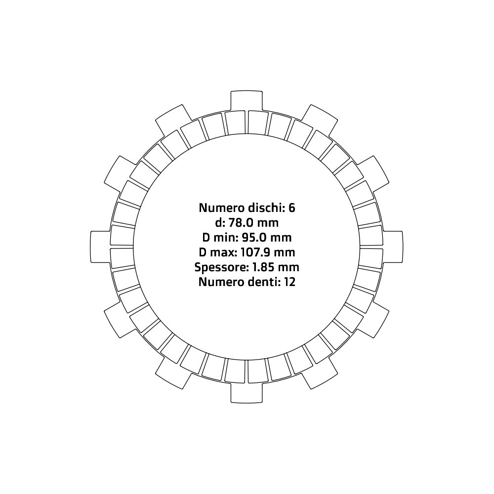 NRTeam Dischi frizione GasGas 65 MC 2021-2023