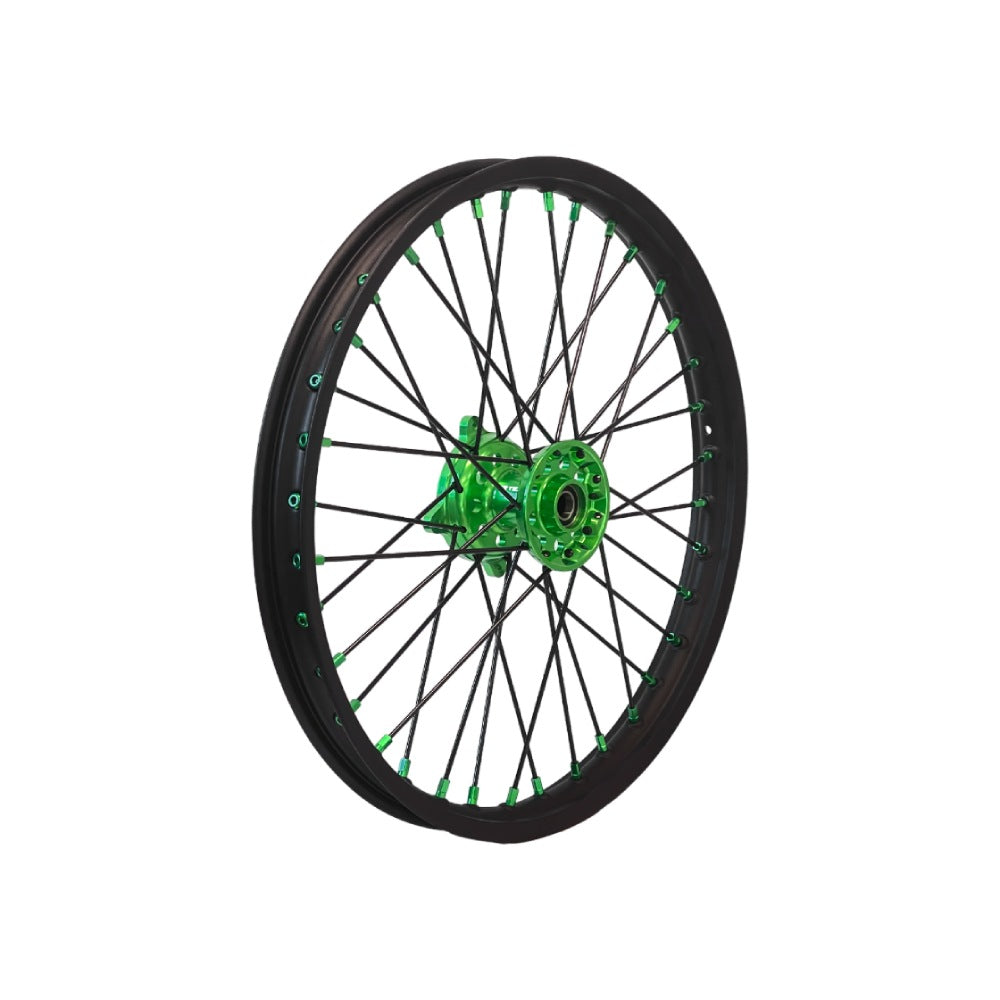 NRTeam Ruote complete offroad Kawasaki KX 125 2006-2008 anteriore Verde
