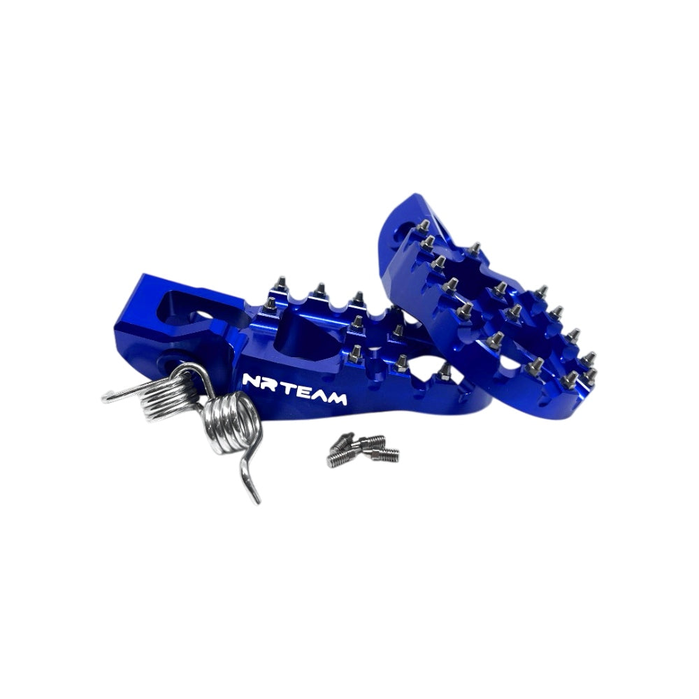NRTeam Pedane maggiorate in ergal CNC GasGas 125 MC 2021-2023 Blu