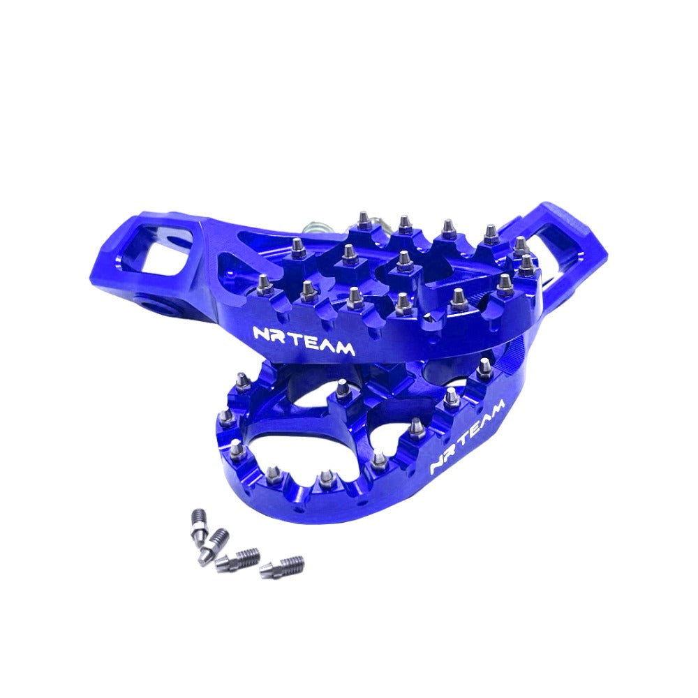 NRTeam Pedane maggiorate in ergal CNC GasGas 125 MC 2024-2026 Blu