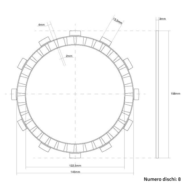 FCC Clutch Dischi frizione guarniti FCC Kawasaki KX 250 1992-2008