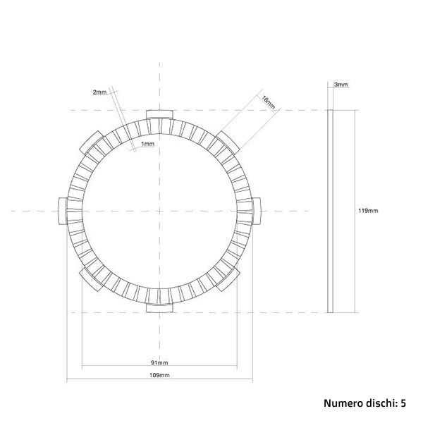FCC Clutch Dischi frizione guarniti FCC Honda CR 85 2003-2007