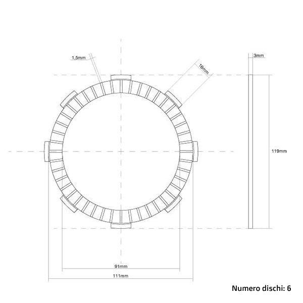 FCC Clutch Dischi frizione guarniti FCC Kawasaki KX 85 2001-2025