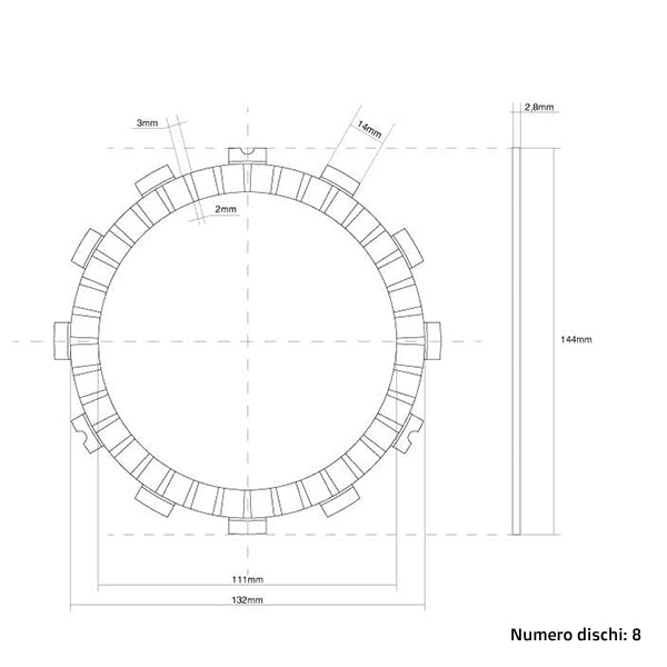 FCC Clutch Dischi frizione guarniti FCC Kawasaki KX 250 F 2004-2025