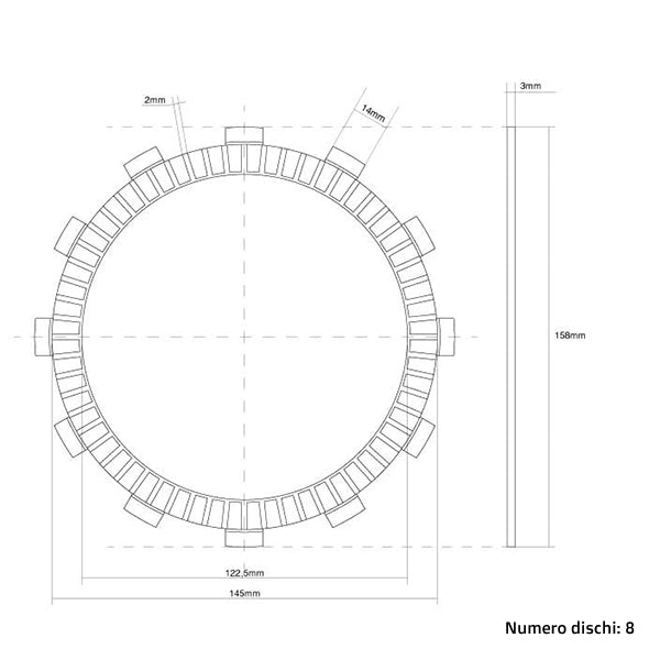 FCC Clutch Dischi frizione guarniti FCC Suzuki RM 250 2003-2005