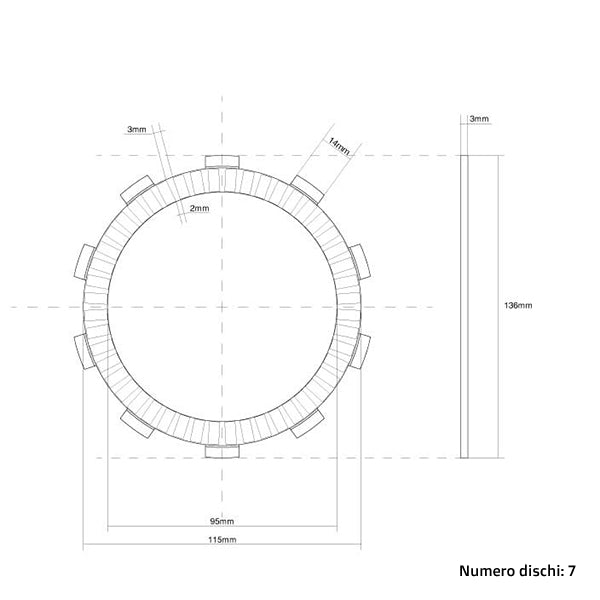 FCC Clutch Dischi frizione guarniti FCC Yamaha YZ 85 2002-2025