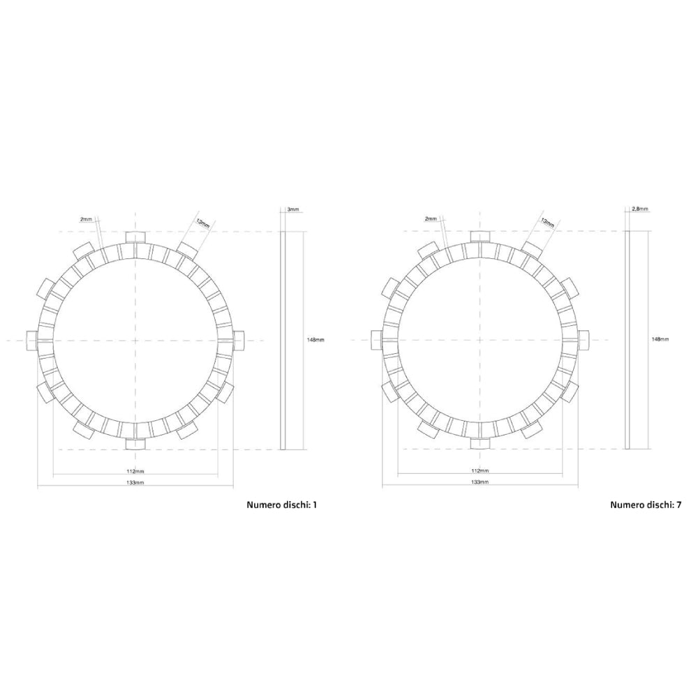 FCC Clutch Dischi frizione guarniti FCC Yamaha WR 400 F 1998-2000