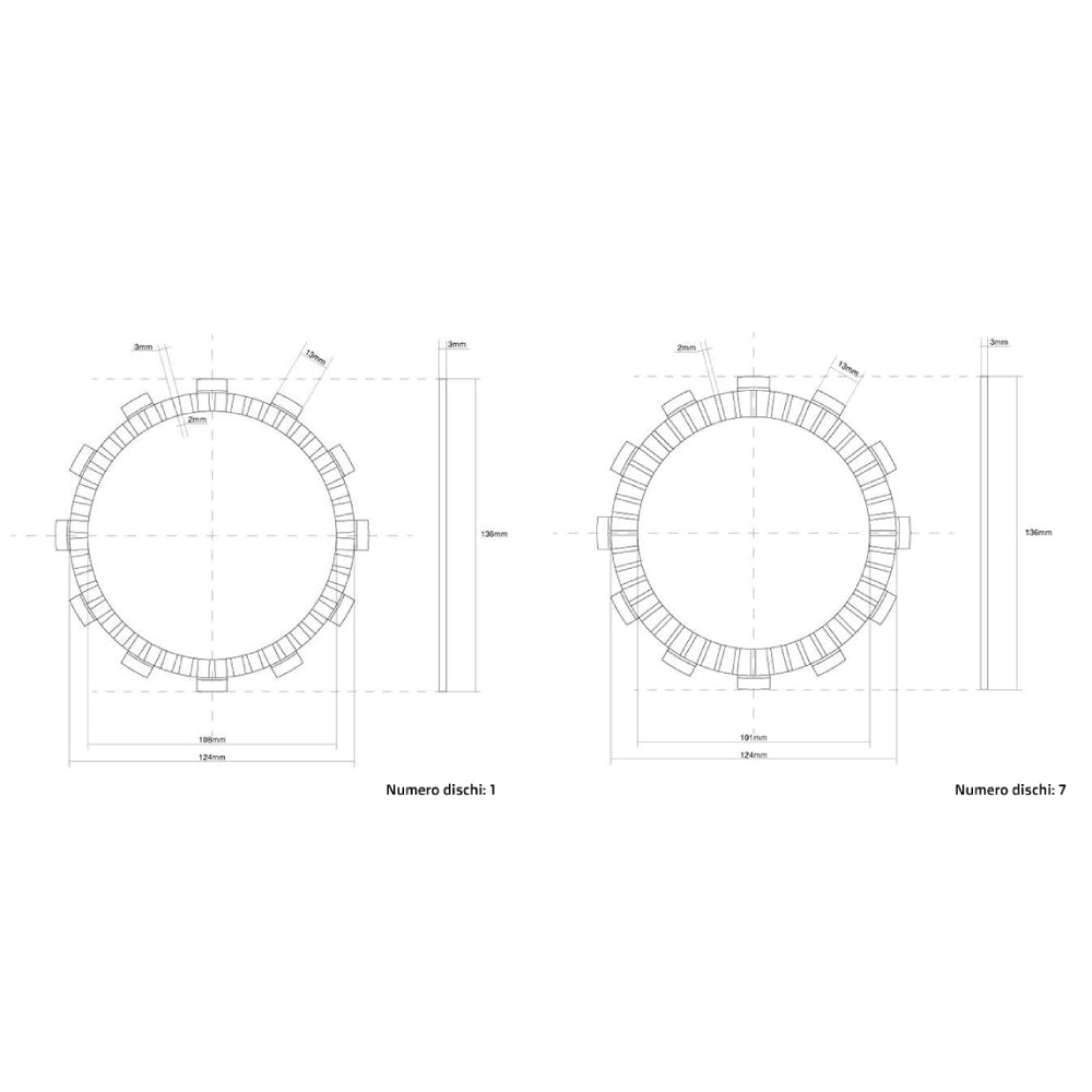 FCC Clutch Dischi frizione guarniti FCC Honda CRF 250 X 2004-2017