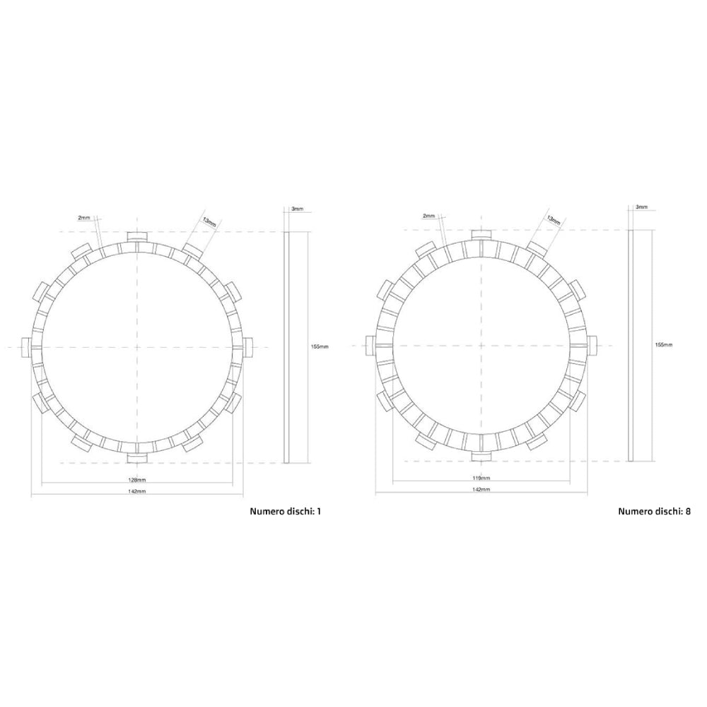 FCC Clutch Dischi frizione guarniti FCC Yamaha WR 426 F 2001-2002