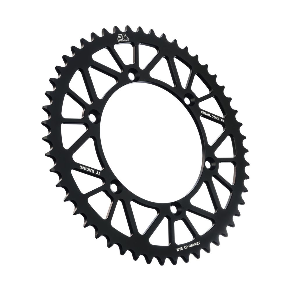 JT Sprockets Corona in Ergal scaricate Kawasaki KX 125 1980-2008 Nero