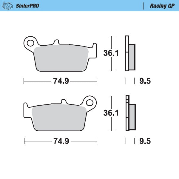 Moto Master Pastiglie freno GasGas 125 EC 2000-2015