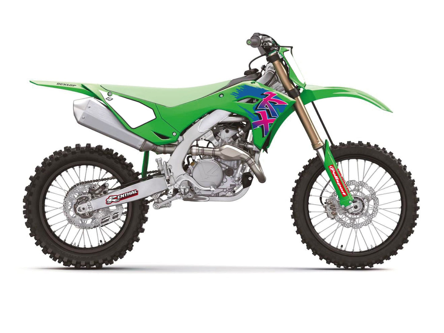 Kit Adesivi Retrò Blackbird Kawasaki KXF 450 2024-2026