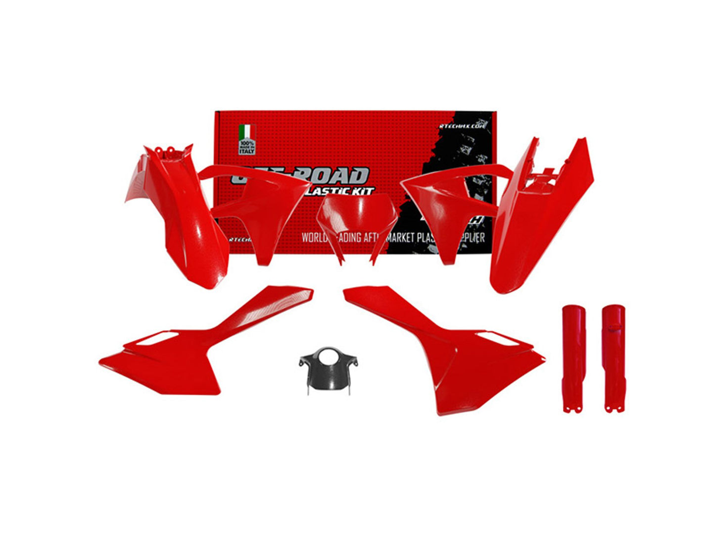 Kit Plastiche Racetech GASGAS EC 125/250/300/350/450/500 CON PARASTELI 2024-2026 Kit ROSSO GG/NERO