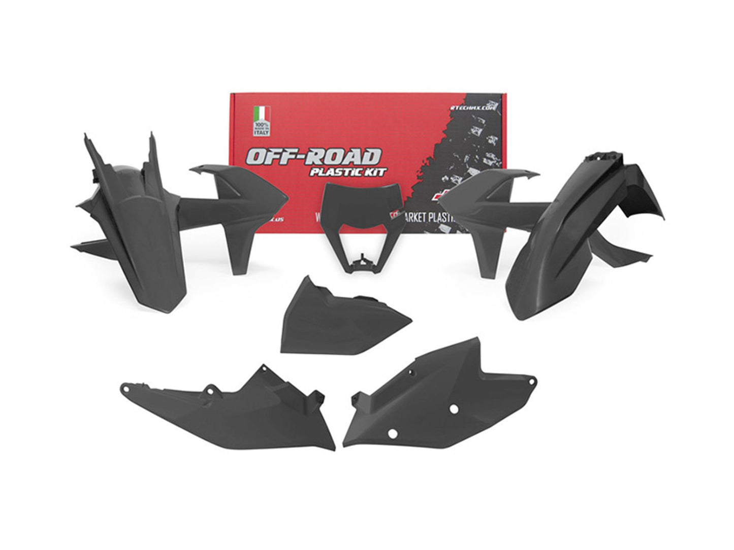 Kit Plastiche Racetech KTM 250/300/350/450/500 SENZA PARASTELI 2017-2019 Kit Completo Enduro NERO