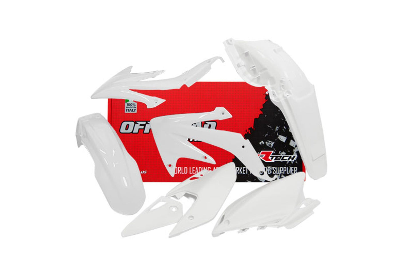 Kit Plastiche Racetech HONDA CRF 450 SENZA TABELLA ANTERIORE 2008-2017 Kit BIANCO