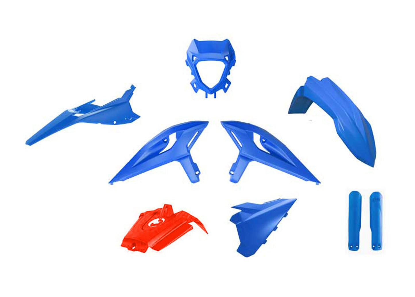 Kit Plastiche Racetech BETA RR 125/200/250/300/350/390 CON PARASTELI 2025-2026 Kit BLU BETA-ROSSO BETA