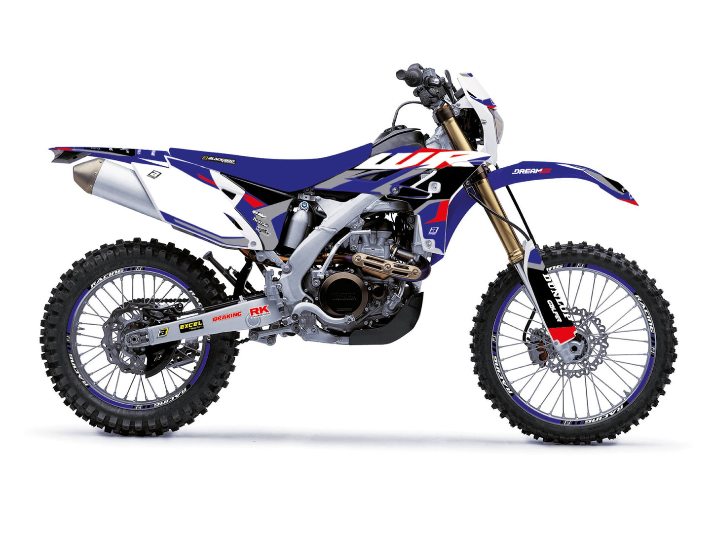 Kit Adesivi Dream 5 Chrome Blackbird Yamaha WRF 450 2012-2015