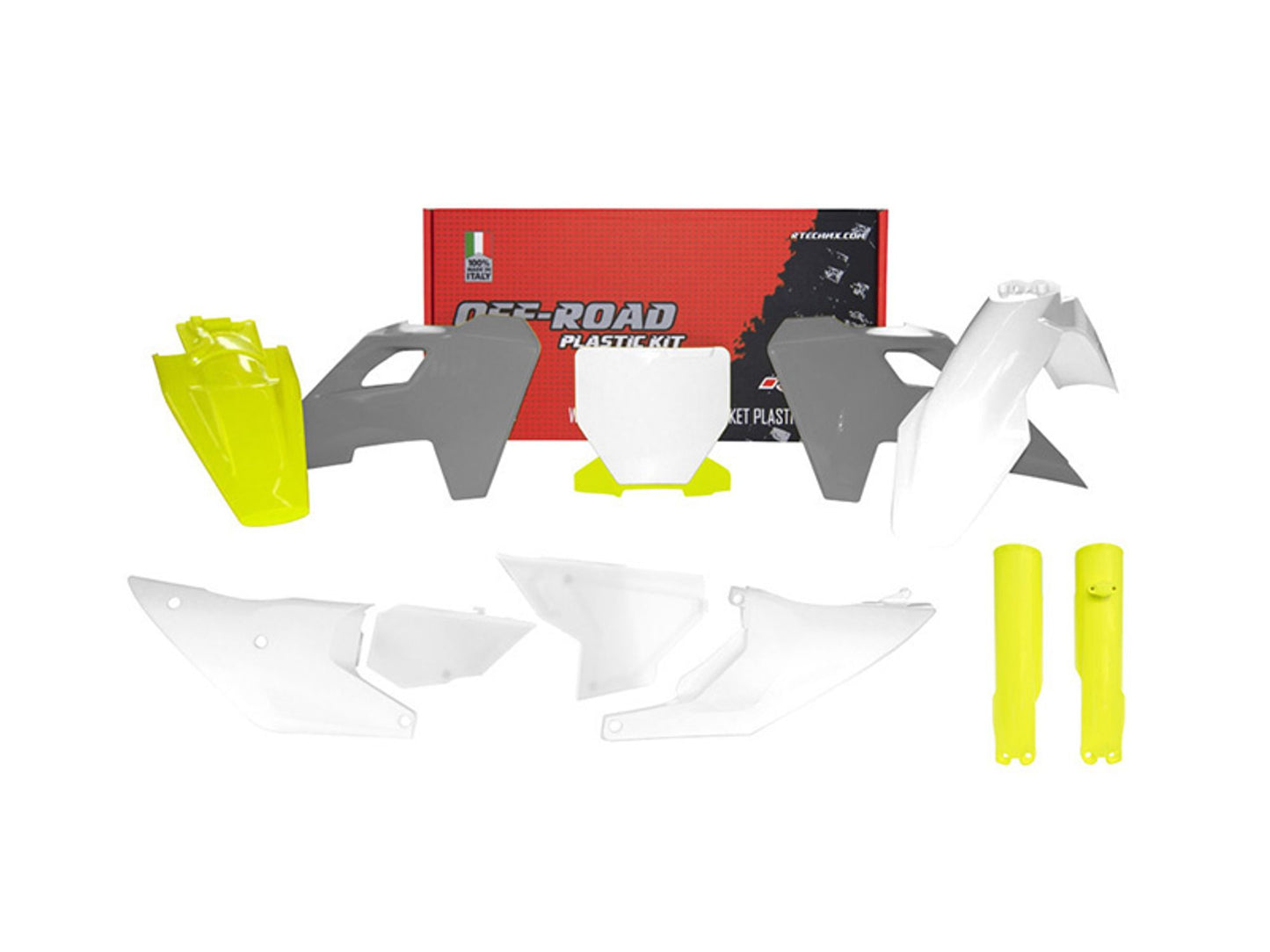 Kit Plastiche Racetech HUSQVARNA 125/250/300/350/450 CON PARASTELI 2023-2024 Kit Completo Enduro