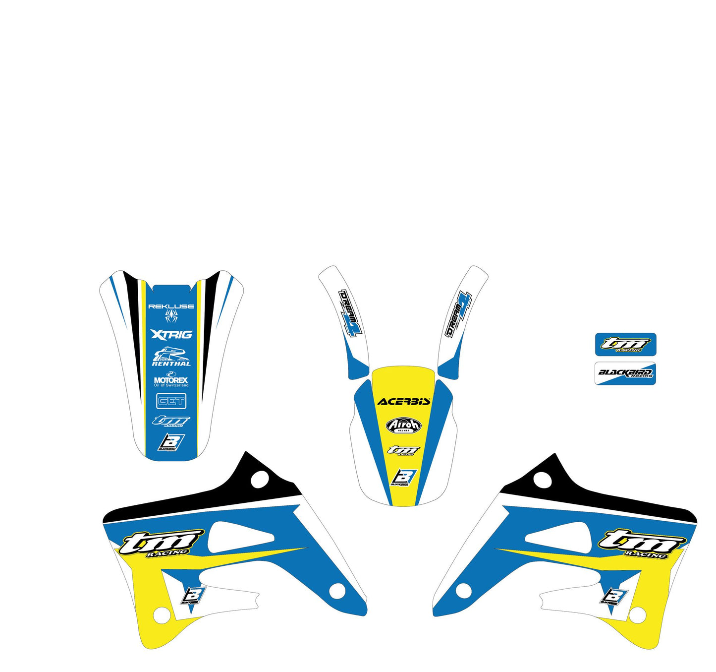 Kit Adesivi Dream 4 Blackbird Tm MX 300 2004-2007