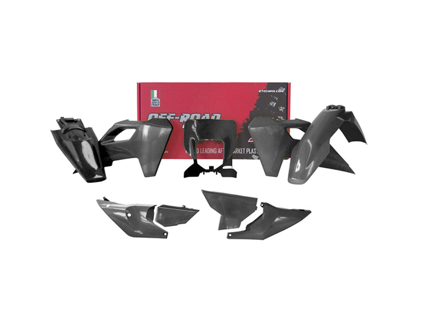 Kit Plastiche Racetech HUSQVARNA 150/250/300/350/450/501 2024-2025 Kit Completo Enduro Motocross NERO