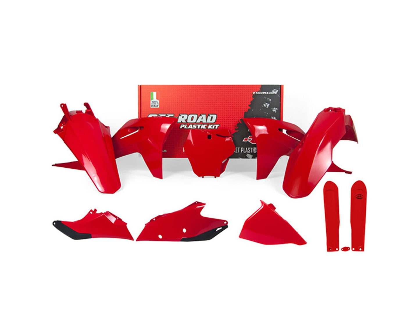 Kit Plastiche Racetech CON PARASTELI GASGAS MC 125/250/350/450 2021-2023 Kit ROSSO GASGAS - NERO
