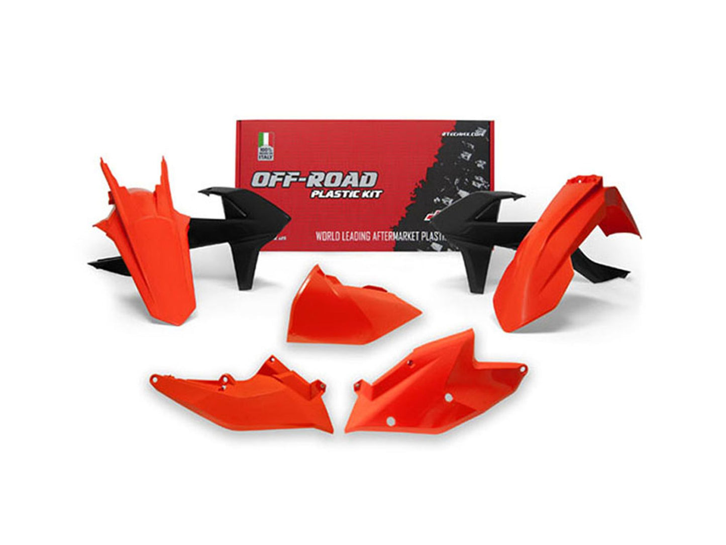 Kit Plastiche Racetech KTM 250/300/350/450/500 SENZA TABELLA ANTERIORE 2017-2019 Kit Completo Enduro