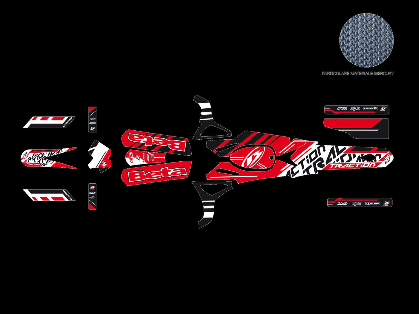 Kit Adesivi Traction Blackbird Beta REV 3 125 2002-2006