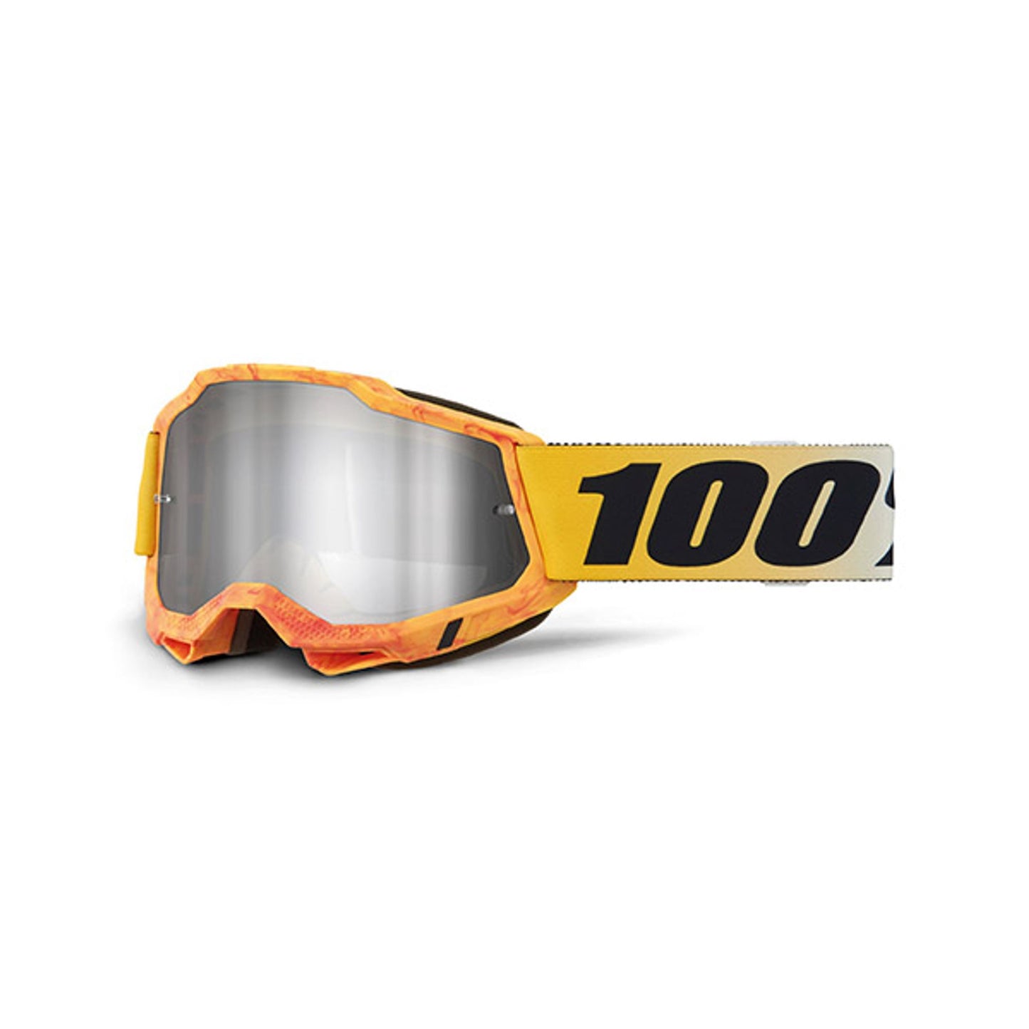 MASCHERA 100% ACCURI 2 RAZZA - LENTE A SPECCHIO ARGENTO