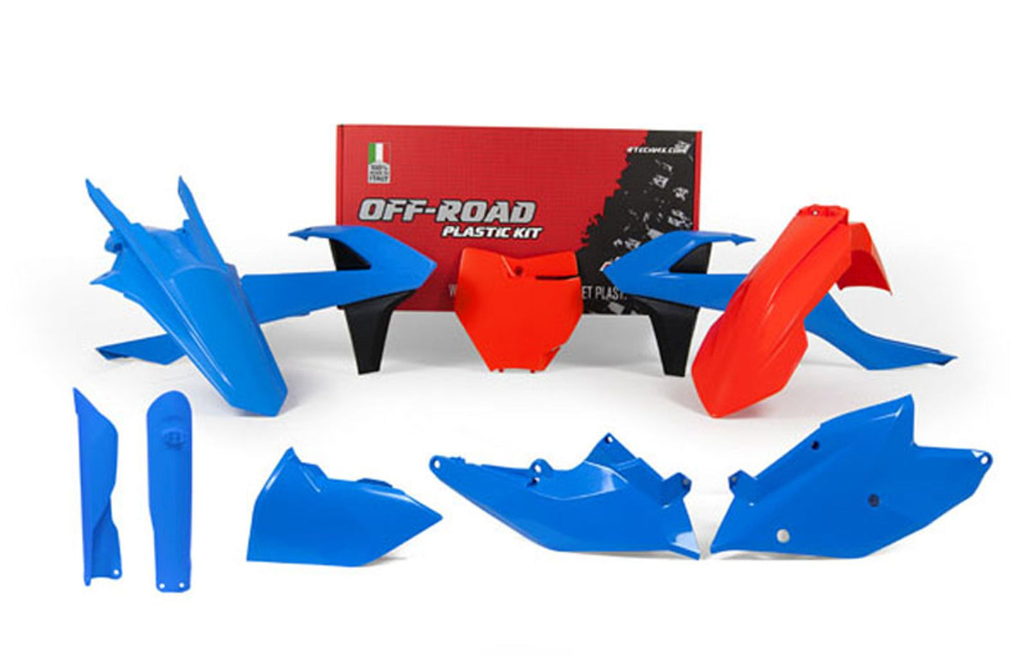 Kit Plastiche Racetech KTM 125/150/250/350/450 CON PARASTELI 2016-2018 Kit AZZURRO-ARANCIONE KTM