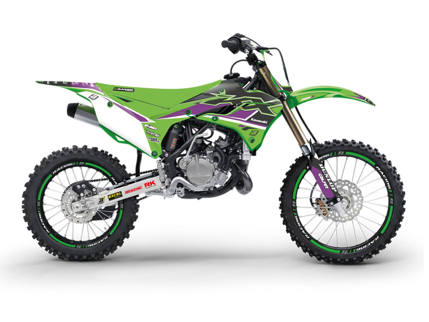 Kit Adesivi Dream 5 Blackbird Kawasaki KX 85 2022-2026