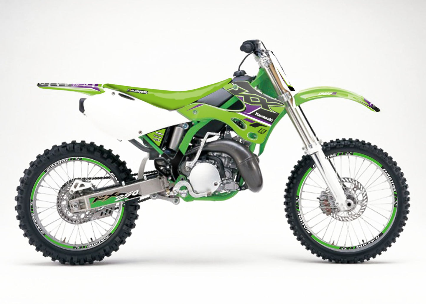 Kit Adesivi Dream 5 Chrome Blackbird Kawasaki KX 125 1999-2002