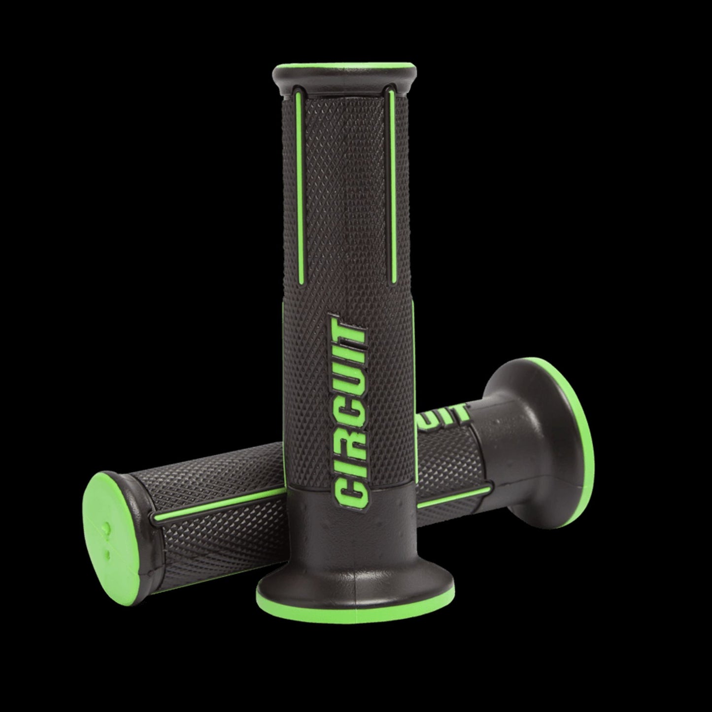 Manopole Circuit Speed Racing estremità chiusa nero / verde