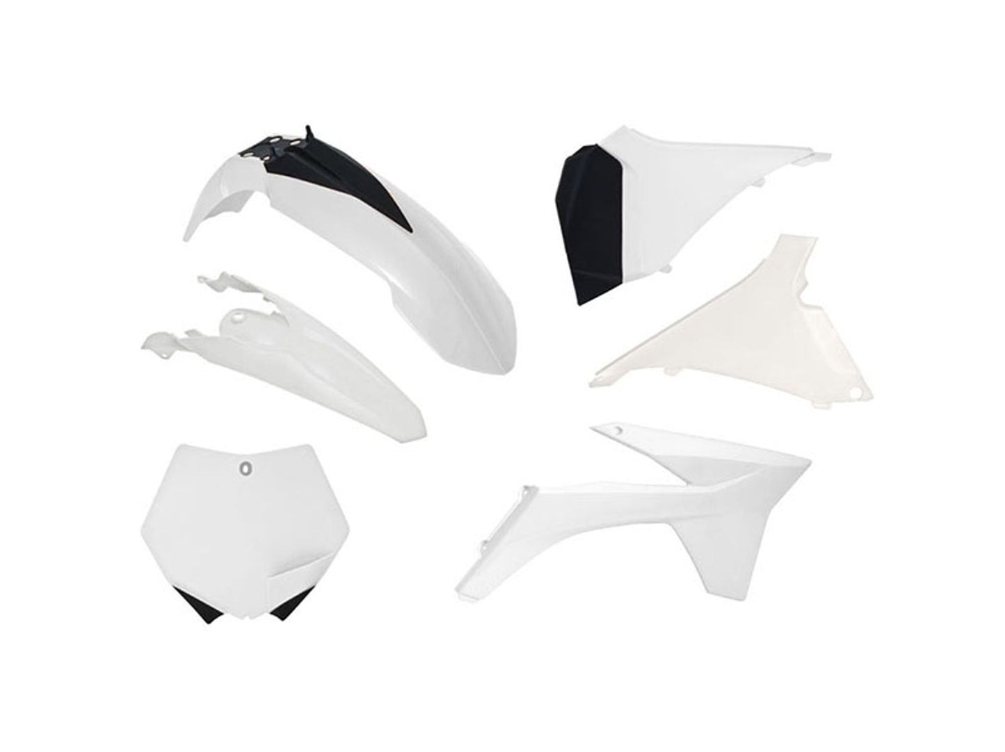 Kit Plastiche Racetech KTM 125/150/250/350/450 SENZA PARASTELI 2011-2012 Kit Completo Enduro BIANCO