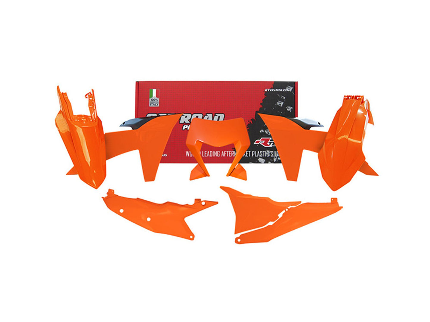 Kit Plastiche Racetech KTM 125/250/300/350/450/500 SENZA PARASTELI 2024-2025 Kit ARANCIONE KTM